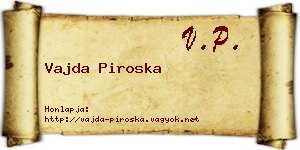 Vajda Piroska névjegykártya