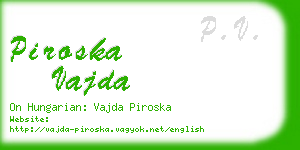 piroska vajda business card